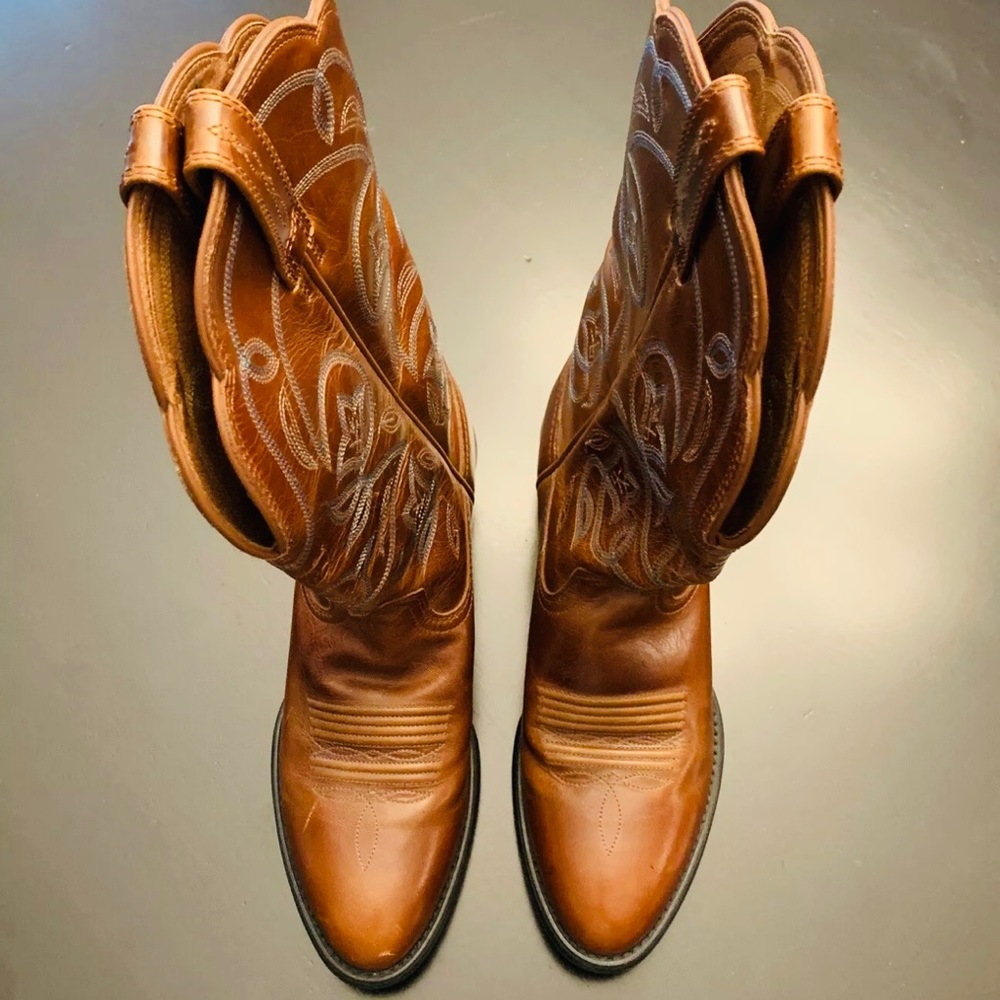 Ariat Boots Caramel Brown Leather Western Boots
